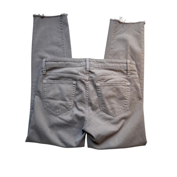 Velvet by Graham & Spencer Gray Skinny Jean with Distressed Hem Size 27 - Picture 5 of 9